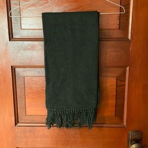 Dark green wool scarf